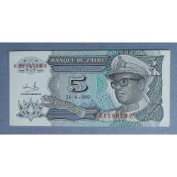 Zaire 5 Makuta 1993 UNC