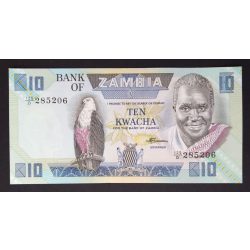 Zambia 10 Kwacha 1986 UNC 