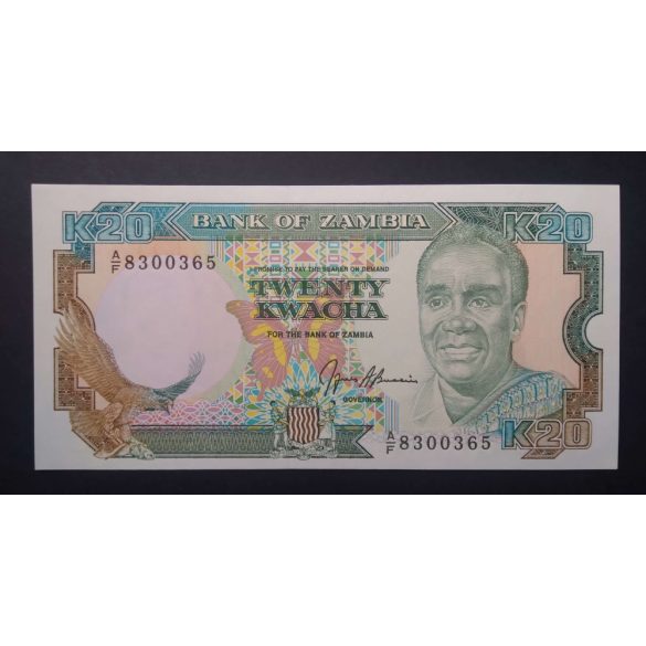 Zambia 20 Kwacha 1989 UNC