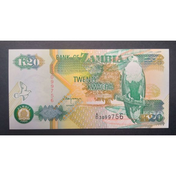 Zambia 20 Kwacha 1992 UNC