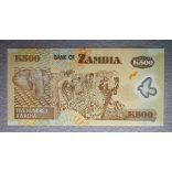 Zambia 500 Kwacha 2009 UNC