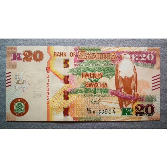 Zambia 20 Kwacha 2018 UNC