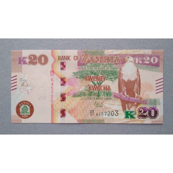 Zambia 20 Kwacha 2020 UNC