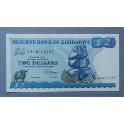 Zimbabwe 2 Dollars 1983 UNC