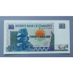 Zimbabwe 20 Dollars 1997 UNC