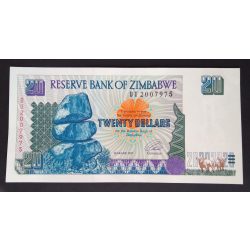 Zimbabwe 20 Dollars 1997 UNC