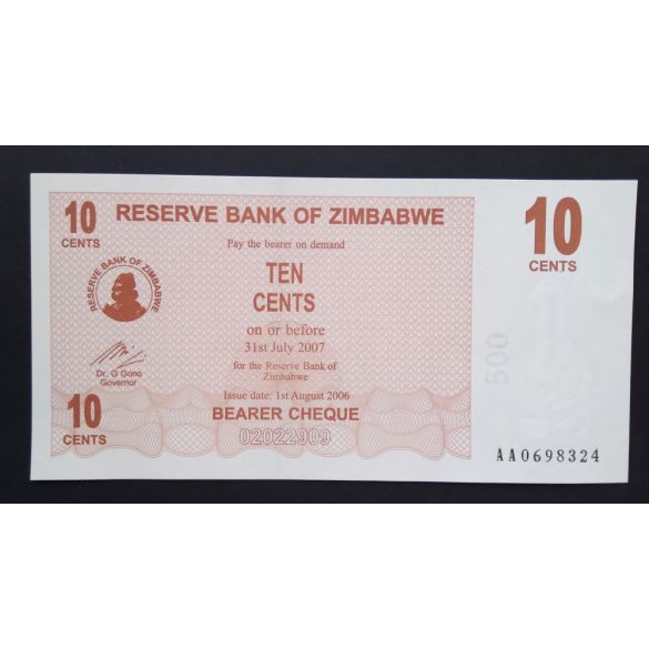 Zimbabwe 10 Cents 2006 UNC