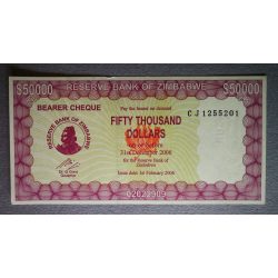 Zimbabwe 50000 Dollars 2006 UNC-
