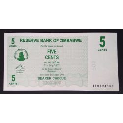 Zimbabwe 5 Cents 2006 UNC