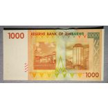 Zimbabwe 1000 Dollars 2007 UNC