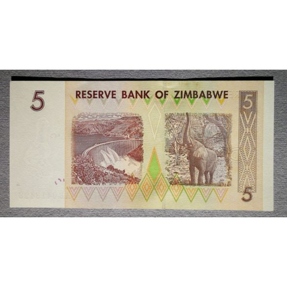 Zimbabwe 5 Dollars 2007 UNC