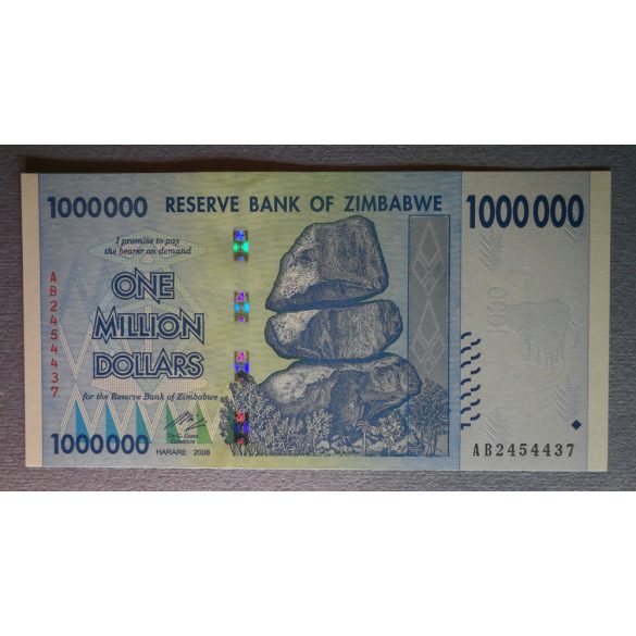 Zimbabwe 1000000 Dollars 2008 UNC