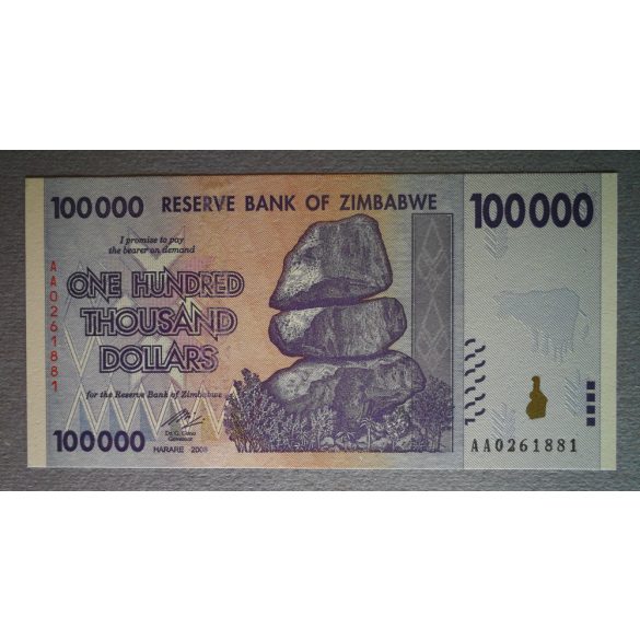 Zimbabwe 100000 Dollars 2008 UNC