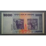 Zimbabwe 100000 Dollars 2008 UNC