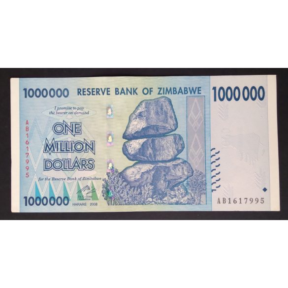 Zimbabwe 1 millió Dollar 2008 UNC-