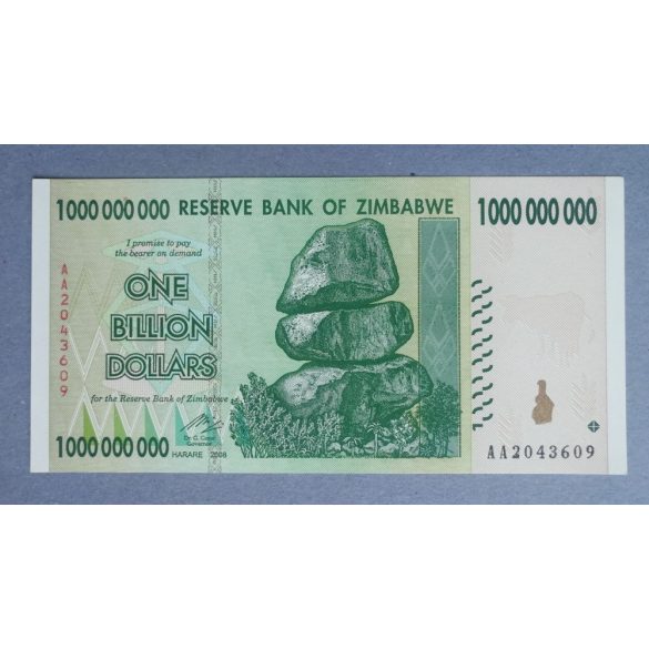 Zimbabwe 1 Billion Dollars 2008 UNC