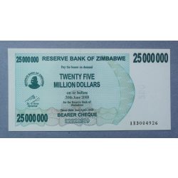 Zimbabwe 25.000.000 Dollars 2008 UNC