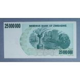 Zimbabwe 25.000.000 Dollars 2008 UNC