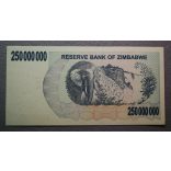 Zimbabwe 250 Millió Dollars 2008 UNC-