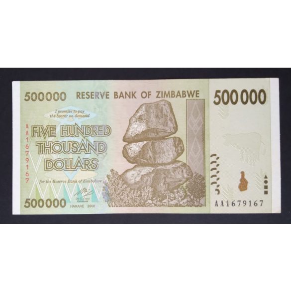 Zimbabwe 500000 Dollar 2008 UNC-