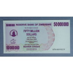 Zimbabwe 50.000.000 Dollars 2008 UNC