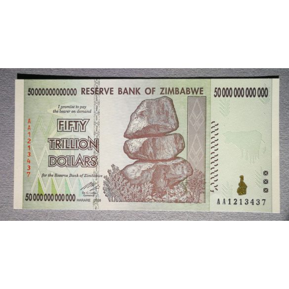 Zimbabwe 50 Billió Dollars 2008 UNC