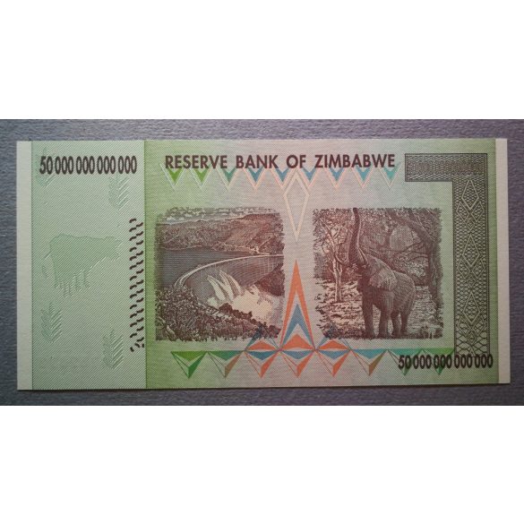 Zimbabwe 50 Trillió Dollars 2008 UNC