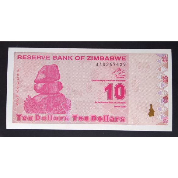 Zimbabwe 10 Dollar 2009 UNC