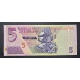 Zimbabwe 5 Dollars 2019 UNC 