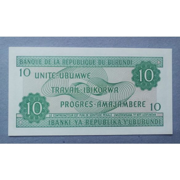  Burundi 10 Francs 2001 UNC