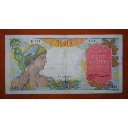 French Indochina 100 Piastres 1947 F 