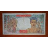 French Indochina 100 Piastres 1947 F 
